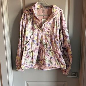 Calia Multicolor Pastel Watercolor Hooded Anorak